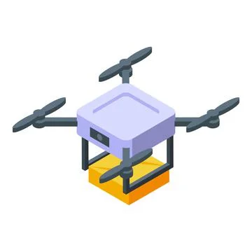 Drone delivery icon isometric vector. Fast speed shipping Stockillustratie