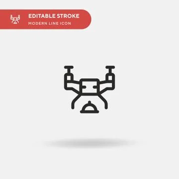 Drone Delivery Simple vector icon. Illustration symbol design template for we Stock Illustration