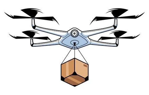 Drone Delivery Symbol Stockillustratie