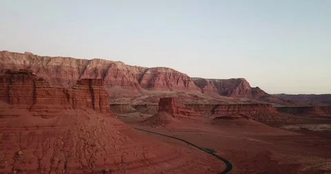 Drone Descends On Cliffs Stock Footage 123451836