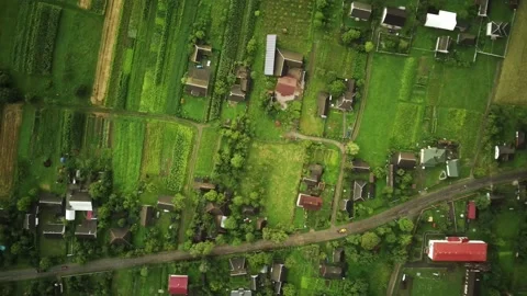 The drone descends over the green meadows Stock Footage 160280358