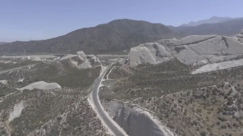 Drone Desert Day train tracks Stock Footage 81596396
