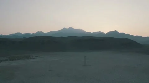 Drone on Desert Lake 4 Stock Footage 146276516