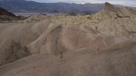 Drone Desert Mountain Explorers 4K 24FPS Video stock 145099421