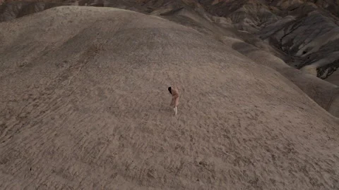Drone Desert Mountain Explorers 4K 24FPS Video stock 145099488