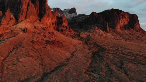 Drone Desert Superstions Video stock 170337229