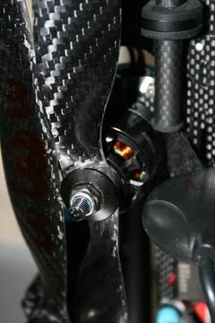 Drone design prototype and build showing different electronic modules. Stock Photos