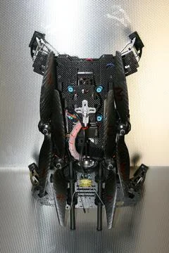 Drone design prototype and build showing different electronic modules. Stock Photos