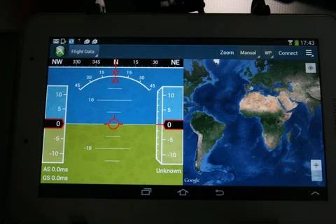 Drone design prototype and build showing different electronic modules. Stock Photos