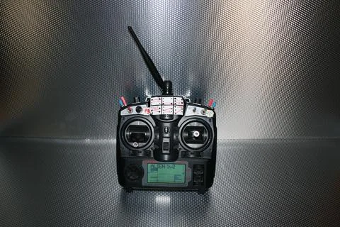 Drone design prototype and build showing different electronic modules. Stock Photos