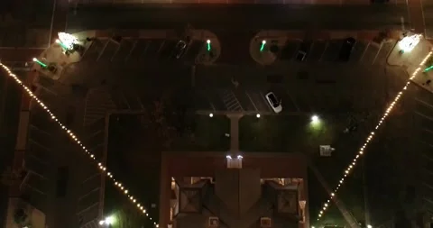 Drone directly Looking on Texas Courthouse Stock Footage 167771359