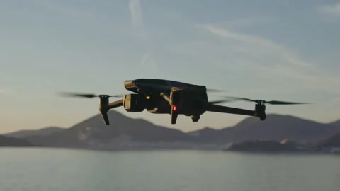 Drone dji mavic 3 flying around the nature landscape Stock-Footage 232959485