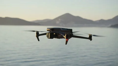 Drone dji mavic 3 moving down Stock Footage 232959176
