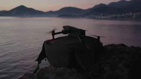 Drone dji mavic 3 start motors Stock Footage 232959849