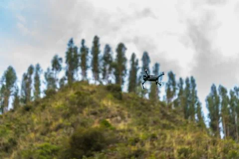 Drone DJI Mavic Pro flying in nature Stock Photos