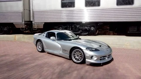 Drone Dodge Viper 1 Stock Footage 166817037