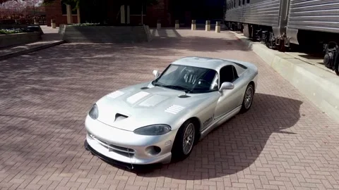 Drone Dodge Viper 2 Stock Footage 166816020