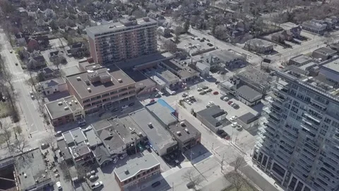 Drone  Downtown Burlington 库存影片 147464661