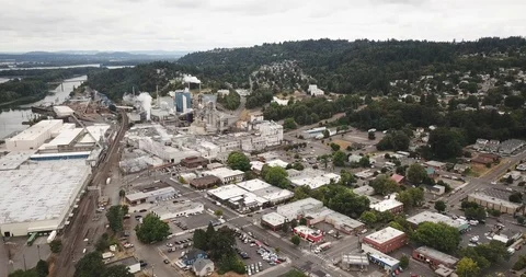 Drone - Downtown Camas 8 Stock Footage 106426182