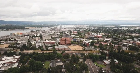 Drone - Downtown Vancouver 3 Stock Footage 106434091