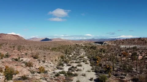 Drone dry river bed Stock Footage 300210609