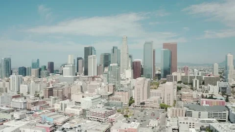 Drone DTLA - Fly Away Stock Footage 203932595
