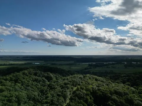 Drone Eagle Bluff Conservation Area flyover Stock Photos