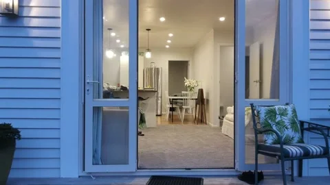 Drone exiting Nice House Stock Footage 202240151