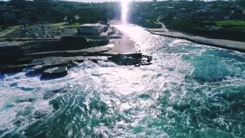Drone Eye Over Clovelly Beach Sydney Australia Video stock 112469005