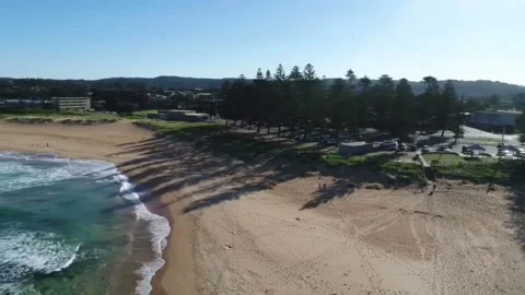 Drone Eye Over Mona Vale Beach Sydney Video stock 112468585