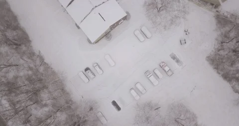 Drone face down spiral up snow storm Stock Footage 103292901