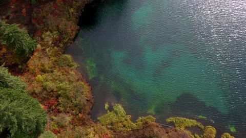 Drone Fall Lake 3 Stock Footage 249850353