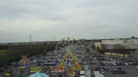 Drone of Ferris Wheel Stock Footage 160993937