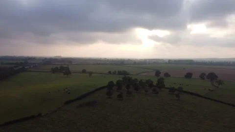 Drone Fields England 4k Stock Footage 160853517