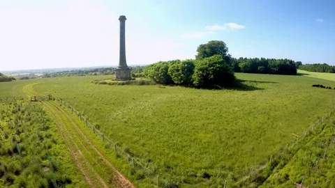 Drone Film of Ammerdown Tower Stockbeeldmateriaal 78157698