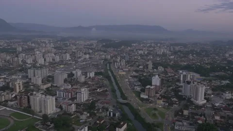 Drone filming big city Stock Footage 147736361