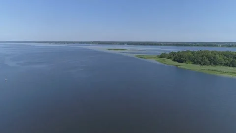 Drone filming of the Dnieper River Stock Footage 312957000