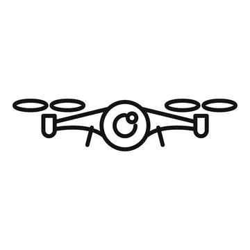 Drone filming icon outline vector. Aero filming operator Stock Illustration
