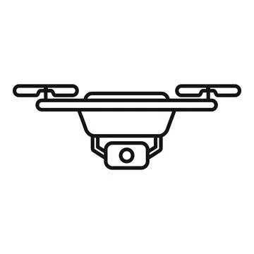 Drone filming icon outline vector. Control aero cinema operator Stock Illustration