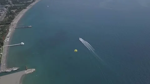 The drone is filming a parachute rest Video stock 152048358