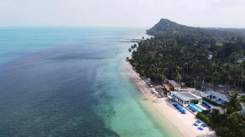 Drone filming of tropical beaches. Stock Footage 127861753