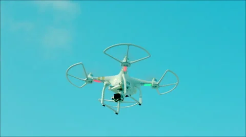 Drone with fixed camera on it flying in the air Stock Footage 63605800