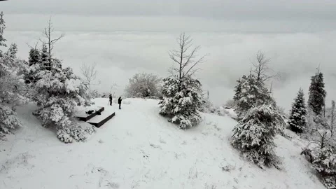 Drone flies above the clouds Stock Footage 194578961