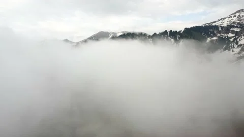 Drone flies above the clouds Stock Footage 194657737