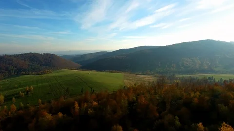 The drone flies above the mountains. Stock Footage 106899565