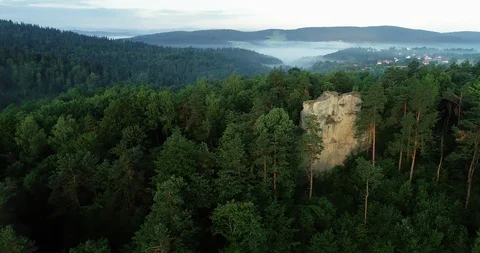 The drone flies above the mountains. Stock Footage 108008258