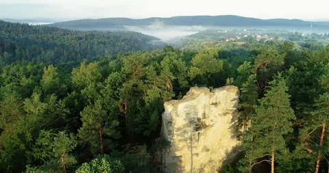 The drone flies above the mountains. Stock Footage 108070764