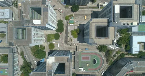The drone flies above rooftops of residential buildings. housing density Video stock 100050902