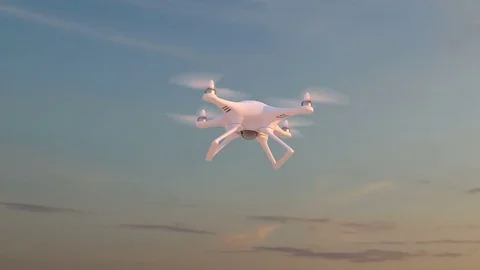 Drone flies against time-lapse sky background 스톡 동영상 85225927