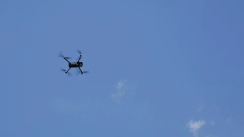 Drone flies in the air Stock Footage 93179799